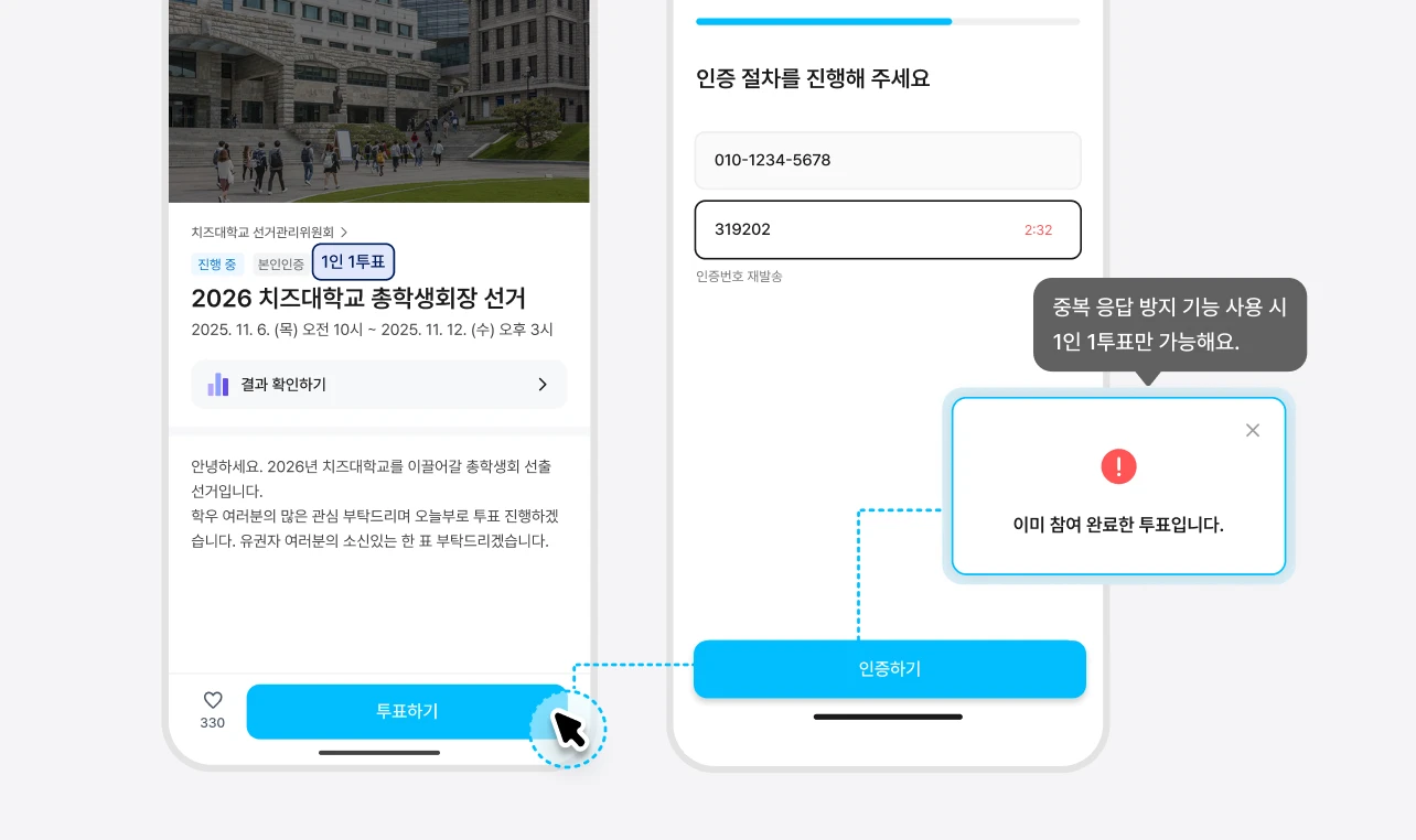 참여자 인증 설정 preview